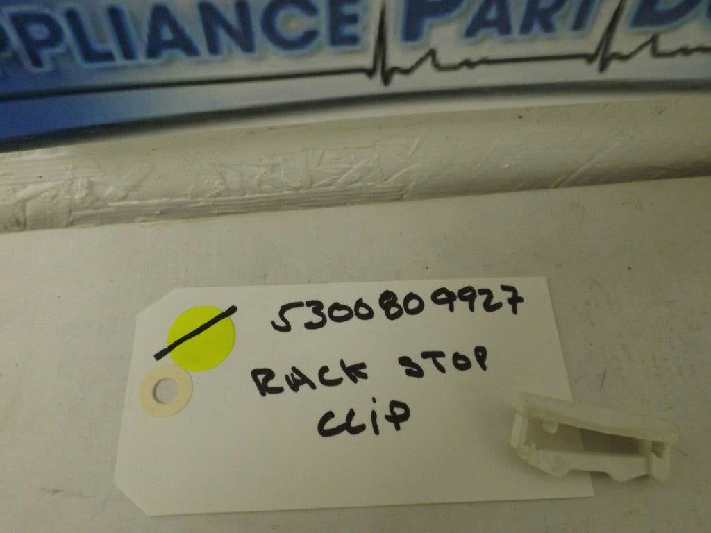 FRIGIDAIRE KENMORE DISHWASHER 5300809927 RACK STOP CLIP USED FRIGIDAIRE KENMORE DISHWASHER 5300809927 RACK STOP CLIP USED